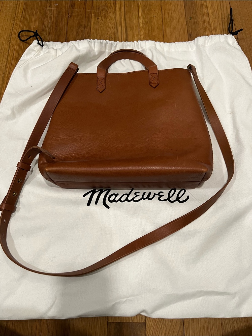Madewell Cognac Leather Satchel Transport bag